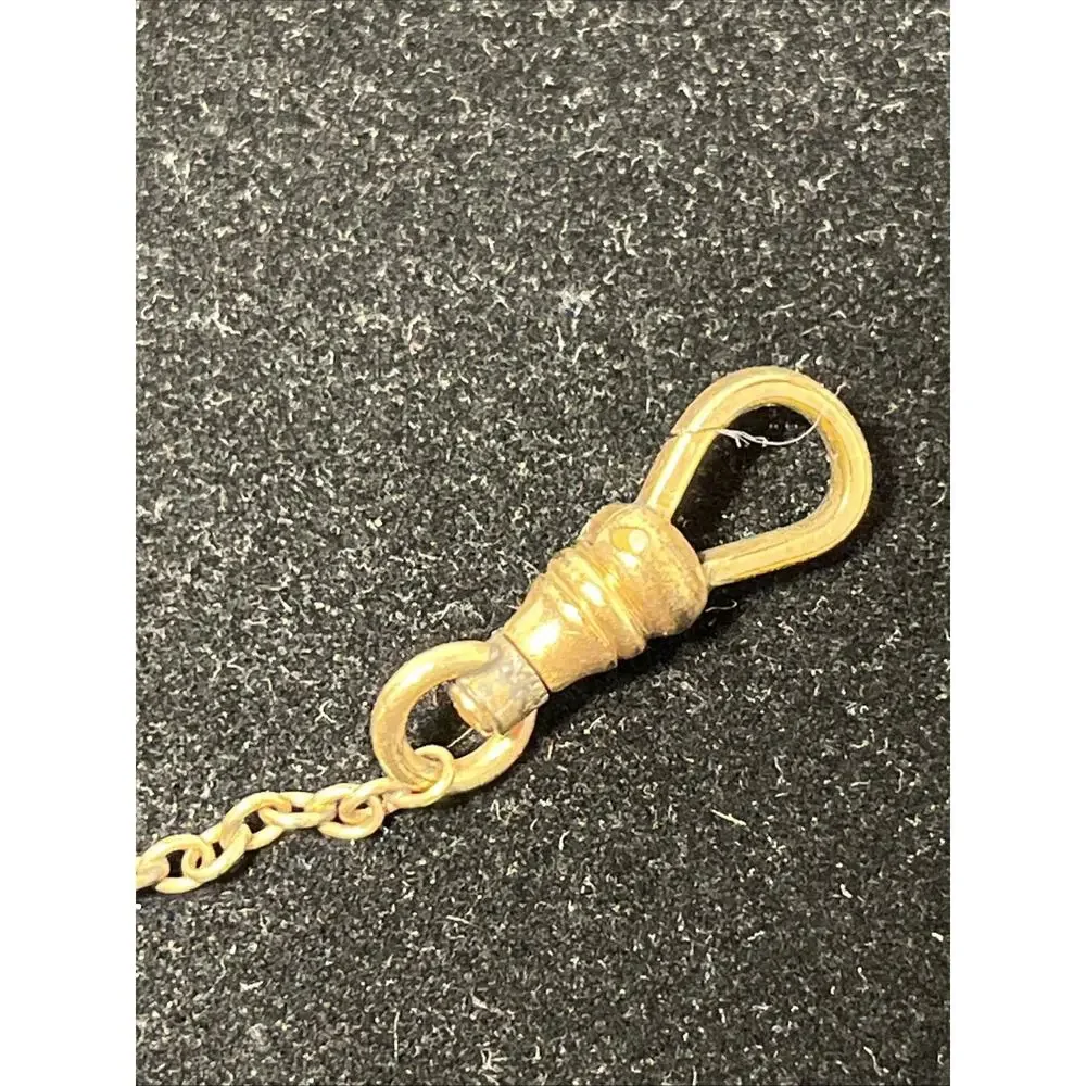 Edwardian Pocket Watch Chain ~ FLS&Co. Gold filled Or Plated 5''inches long
